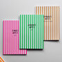 Personalised Stripes Notebook, thumbnail 1 of 4