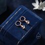Anchor Huggie Hoop Earrings In Sterling Silver, thumbnail 4 of 11