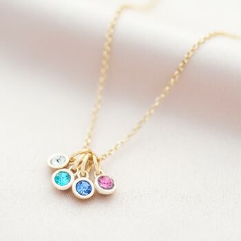 Family Micro Birthstone Personalised Necklace, 2 of 10