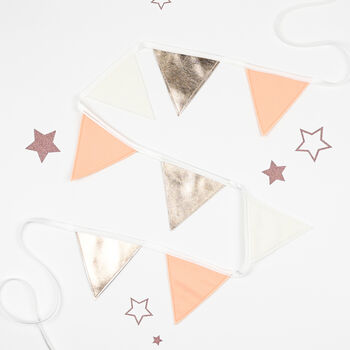Rose Gold And Peach Felt Bunting, 3 of 3