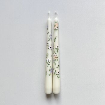 Hand Painted Wildflower Taper Candles, 9 of 10