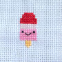 Kawaii Ice Lolly Mini Cross Stitch Kit, thumbnail 3 of 9