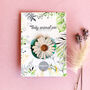 Wildflower Daisy Eco Wooden Pin Brooch, thumbnail 2 of 7