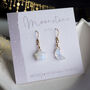 Crescent Moon And Star Earrings, thumbnail 2 of 12