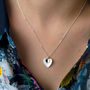 Personalised Silver And Rose Gold Plated Heart Necklace, thumbnail 1 of 7
