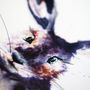 Inky Hare Blank Greeting Card, thumbnail 4 of 5