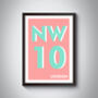 Nw10 Brent London Typography Postcode Print, thumbnail 9 of 10