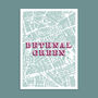Bethnal Green London Map Screen Print, thumbnail 2 of 2
