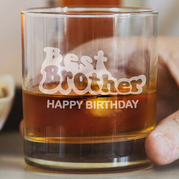 Personalised Brother Birthday Glass, 2 of 6