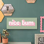 Nice Bum Wooden Wall Art, thumbnail 5 of 5