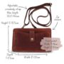Leather Smartphone Bag, Distressed Brown, thumbnail 5 of 5