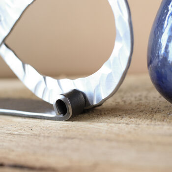 11th Anniversary Gift Steel Infinity Sculpture, 6 of 11