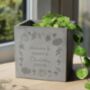 Personalised Autumn Design Concrete Plant Pot, thumbnail 3 of 3