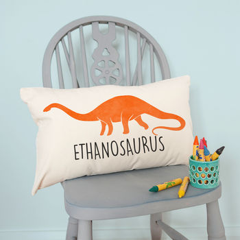 Personalised Velveteen Dinosaur Children's Cushion, 7 of 12