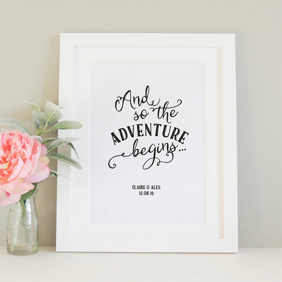 Personalised 'and So The Adventure Begins' Print By ...