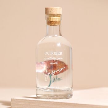 Personalised 20cl Birth Flower Gin, 2 of 7