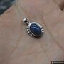 Black Fire Opal Pendant Necklace: Sterling Silver Chain, thumbnail 9 of 11