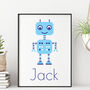 Personalised Children's Robot Prints, thumbnail 1 of 9