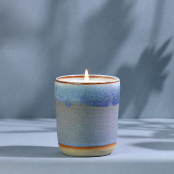 Handmade Lavender And Bergamot Soy Ceramic Candle, 2 of 5