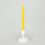 G Decor Pack Of 10 Or 20 Yellow Twisted Dinner Candles, thumbnail 5 of 5