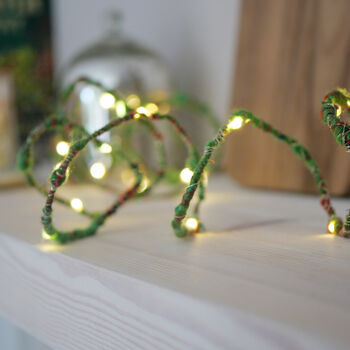 Recycled Sari Silk Fairy Light String, 6 of 12