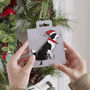 Border Collie Dog Christmas Tree Decoration Personalisation Available, thumbnail 4 of 4