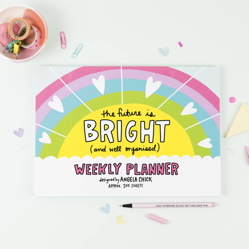 The Future Is Bright Weekly Planner Notepad, 1 of 4