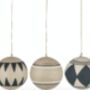 Set Of Three Eco Natural Christmas Baubles, thumbnail 3 of 3