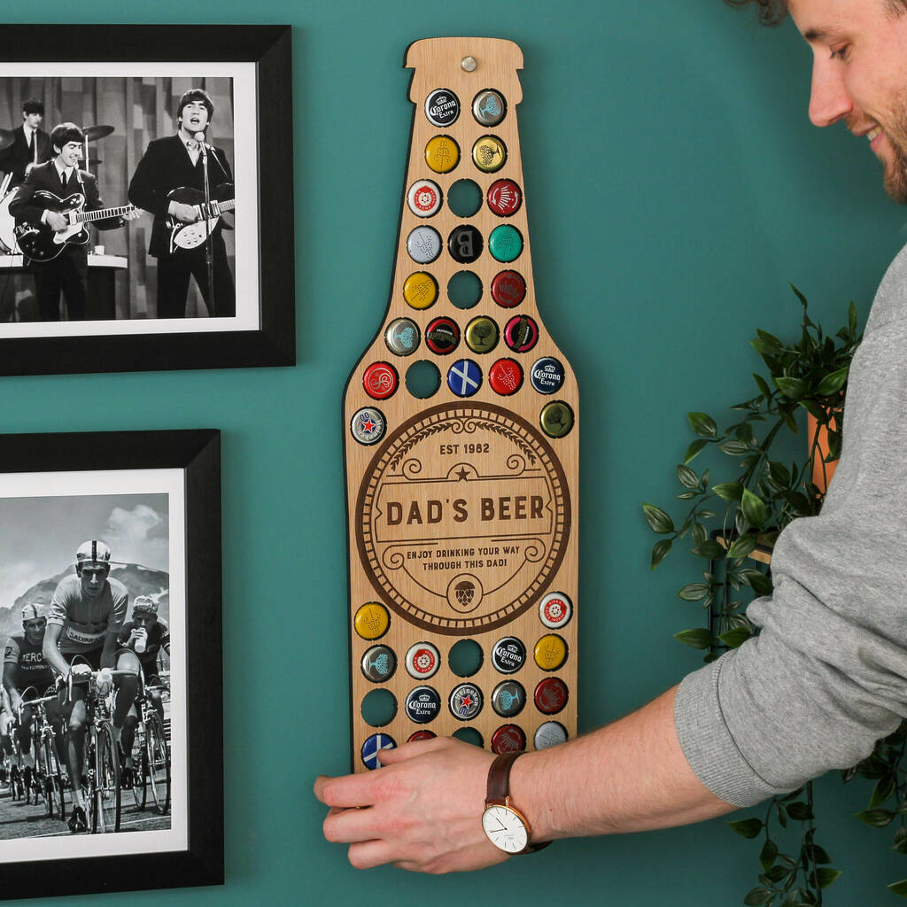 Personalised Beer Bottle Collector Wall Art For Home, 1 of 8