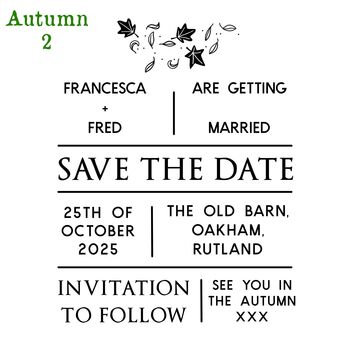 Save The Date Rubber Stamp | Personalised Save The Date, 4 of 10