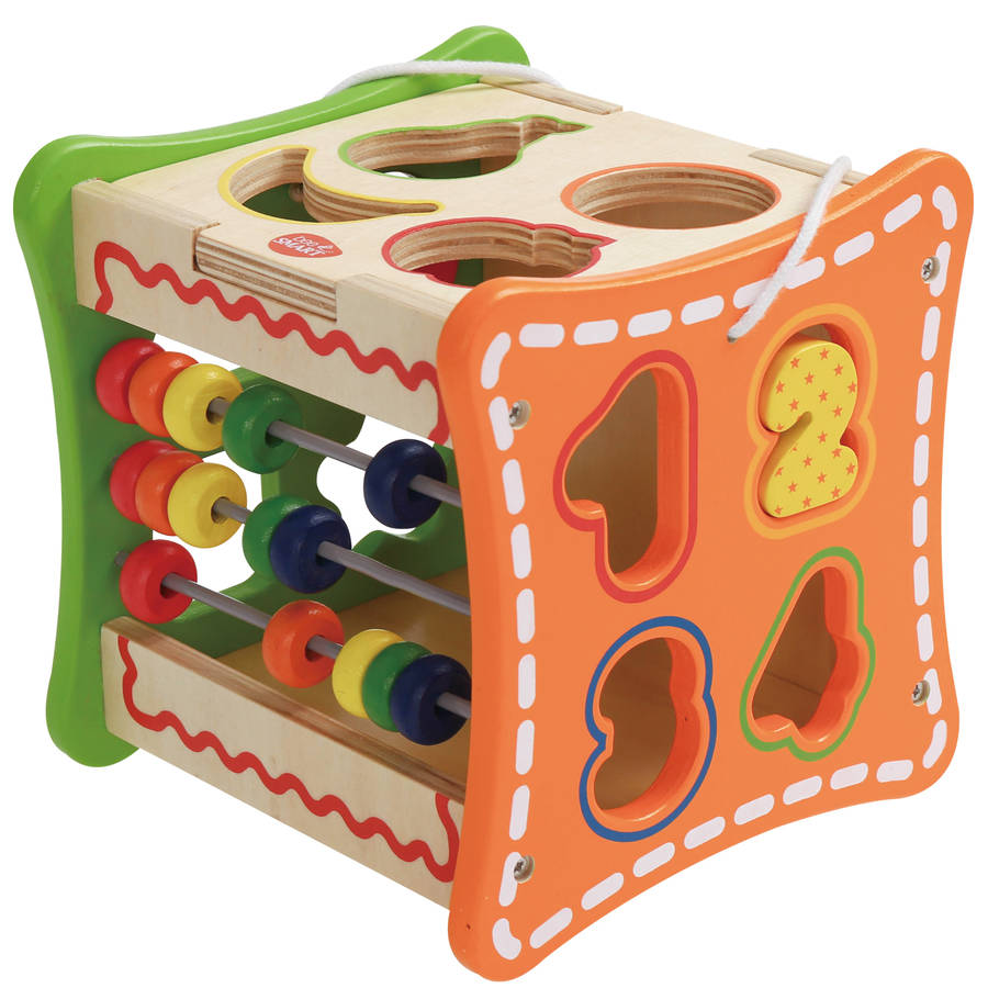 elc wooden activity cube giant