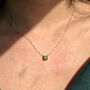 Peridot 1ct Moissanite Crystal Sterling Silver Necklace, thumbnail 5 of 6
