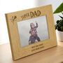 Personalised Super Dad 6x4 Landscape Wooden Photo Frame, thumbnail 4 of 5