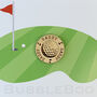 Personalised Golf Ball Marker Keepsake Birthday Card, thumbnail 3 of 6