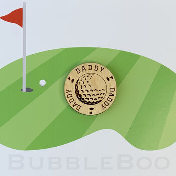 Personalised Golf Ball Marker Keepsake Birthday Card, 3 of 6