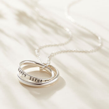 Personalised Double Secret Script Ring Necklace, 2 of 12