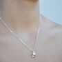 April Birthstone Herkimer Diamond Crystal Necklace, thumbnail 5 of 5