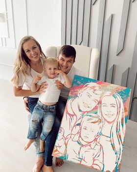 Personalised Paint Your Own Photo Portrait Diy Kit | 70 X 50cm, 2 of 7