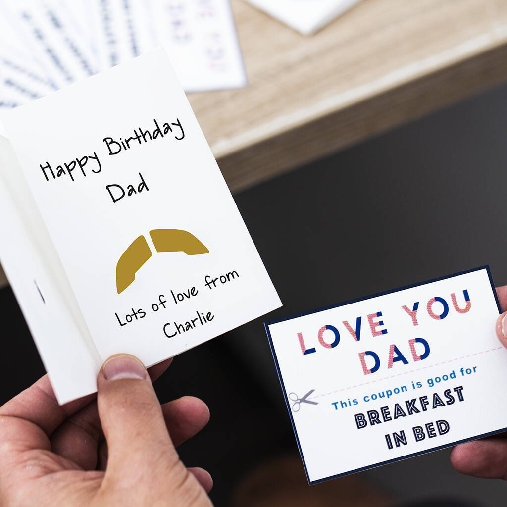 World's Best Dad Card And Coupon Gift By Studio Hop