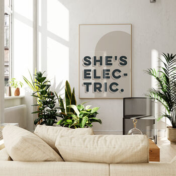 She's Electric Bold Colour Typography Print, 7 of 8