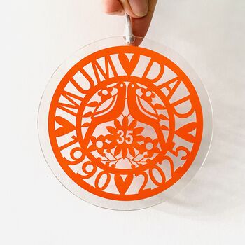 35th Anniversary Sun Catcher For Parents, 3 of 8