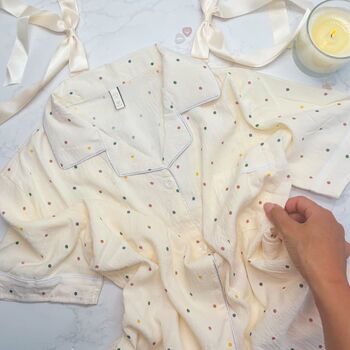 Mother’s Day Spot Pyjama Gift For Mum With Mama Mug And Eye Mask, 3 of 12