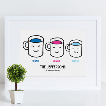 Personalised Family Mugs Print, 3 of 8