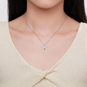 Sterling Silver Enamel Highland Cow Pendant Necklace, 2 of 12