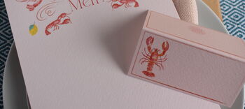 Lobster And Prawn Menu And Place Card Set, 4 of 5