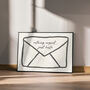 Personalised Envelope Letter Wall Art | Custom Quote Print, thumbnail 2 of 6