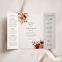 Orange Floral Gatefold Wedding Invitations, thumbnail 1 of 5