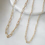 Paperclip Chain Necklace Gold Plated Sterling Silver, thumbnail 9 of 11
