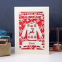Personalised Papercut Christmas Jumper Card, thumbnail 1 of 5