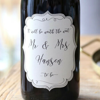 Personalised 'Worth The Wait' Bottle Of Wine, 2 of 2
